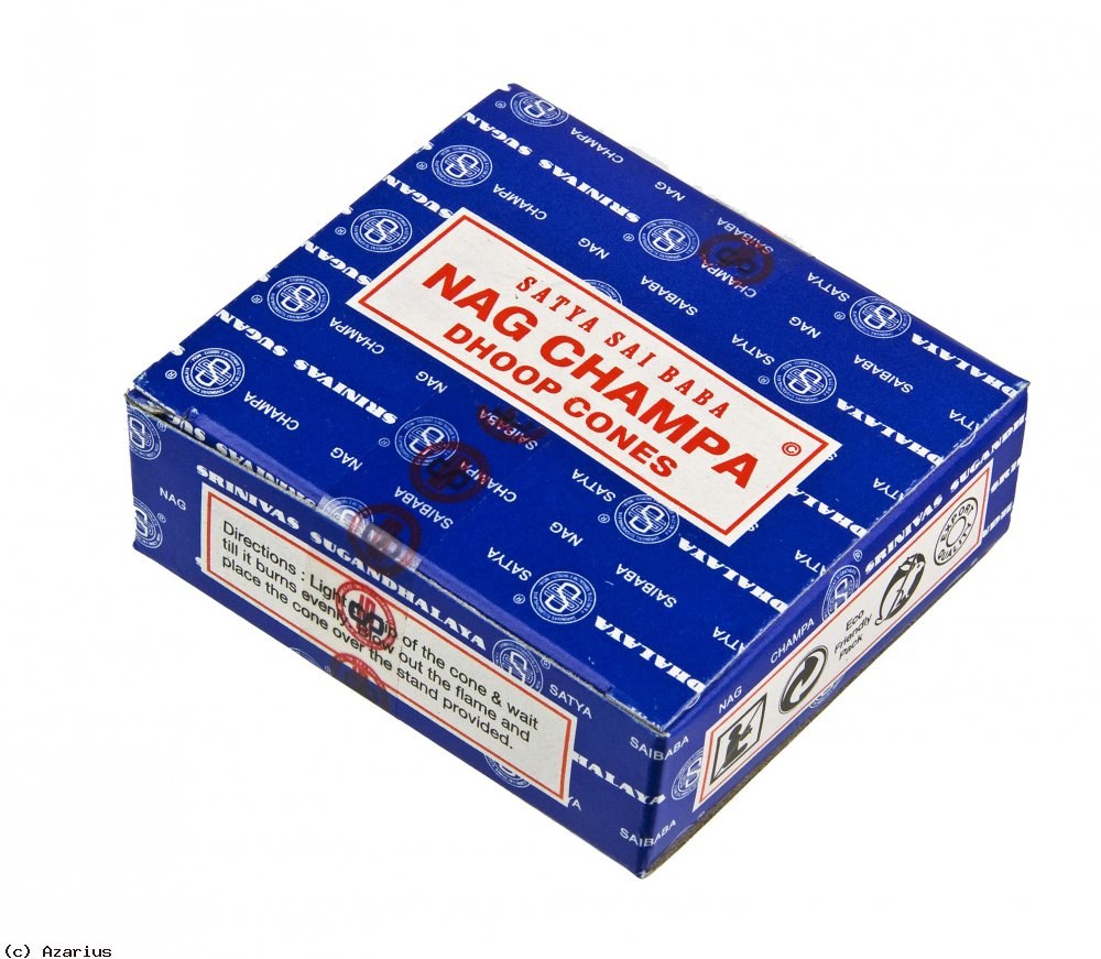 Satya Sai Baba Nag Champa Räucherkegel 12Stk