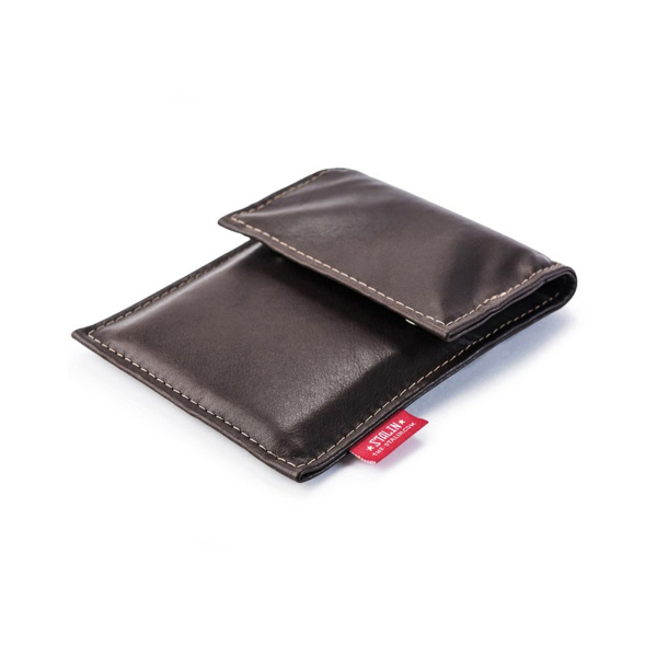 STALIN PhoneBag Echtleder Big mokka vintage mit cremefarbenen Nähten