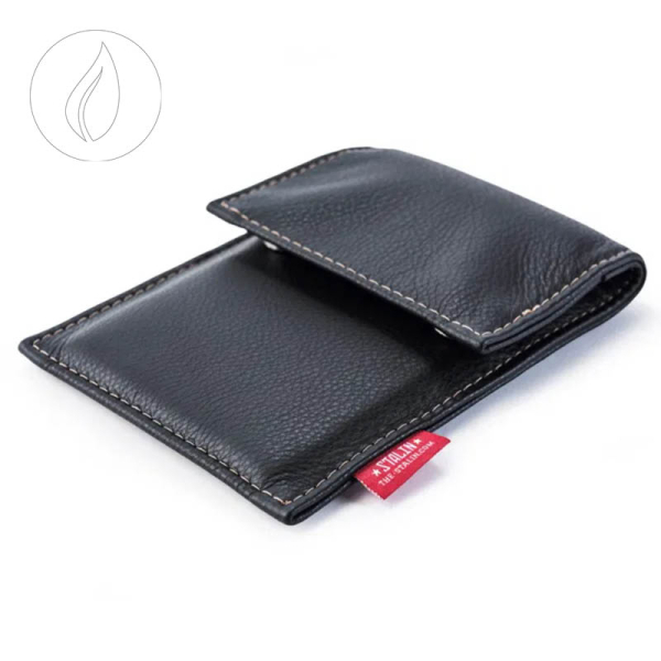 STALIN PhoneBag Echtleder Big+ schwarz mit dunkelgrauen Nähten