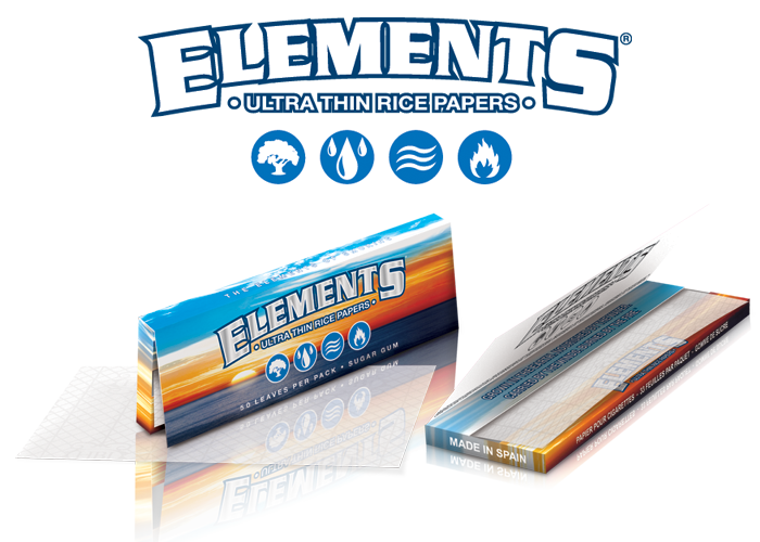 Elements Aficionado King Size Papers Tips + Rolling-Tray