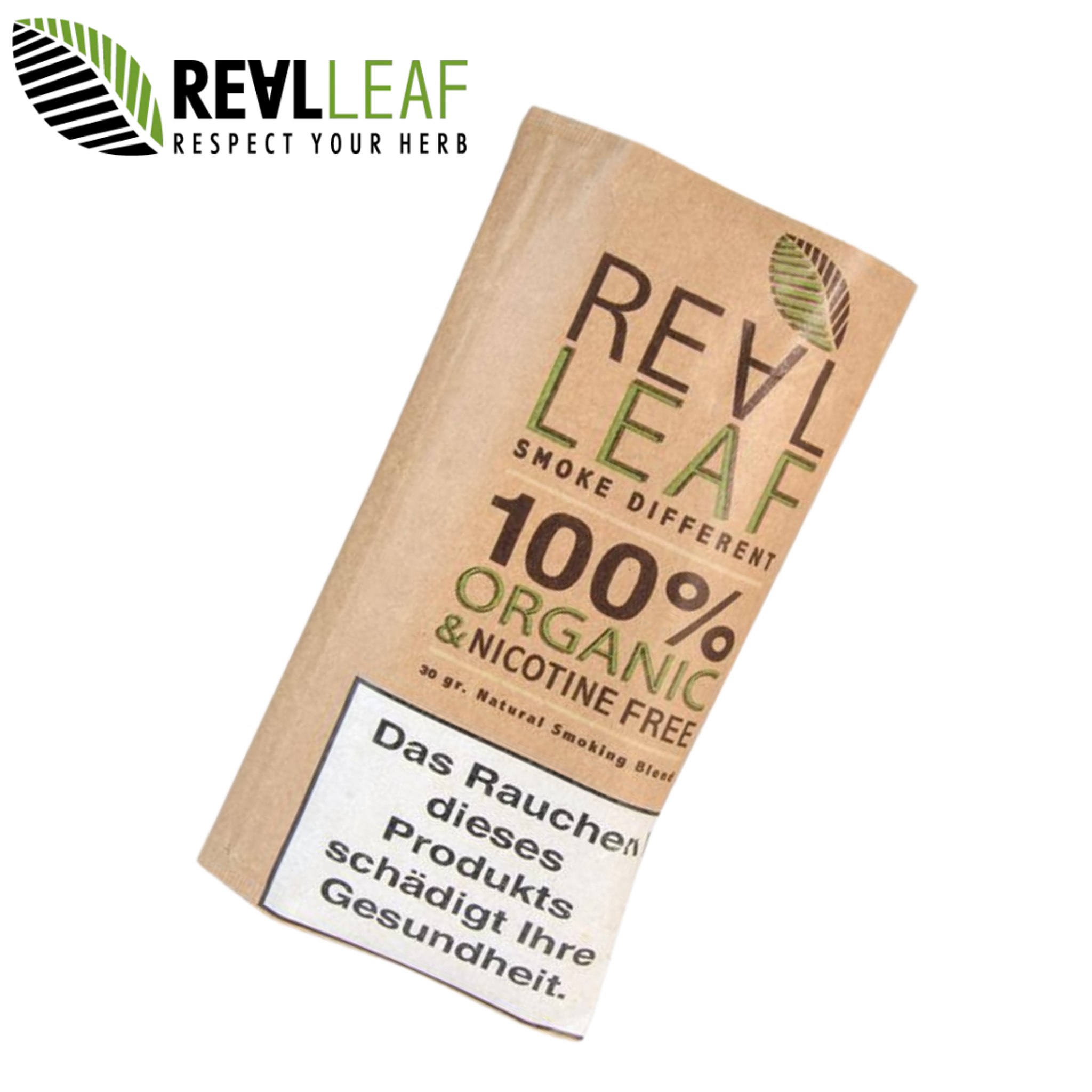 REAL LEAF ORGANIC TABAKERSATZ KRÄUTERMISCHUNG 30G