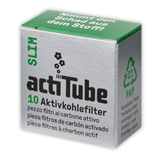 actiTube Aktivkohlefilter 1 x 10er Pack, 6.9 mm Ø, SLIM