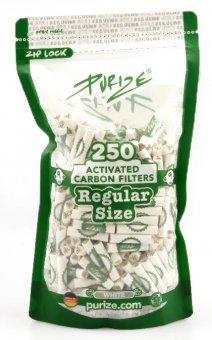 PURIZE® Aktivkohlefilter WHITE, 1x250er, 9mmØ Regular