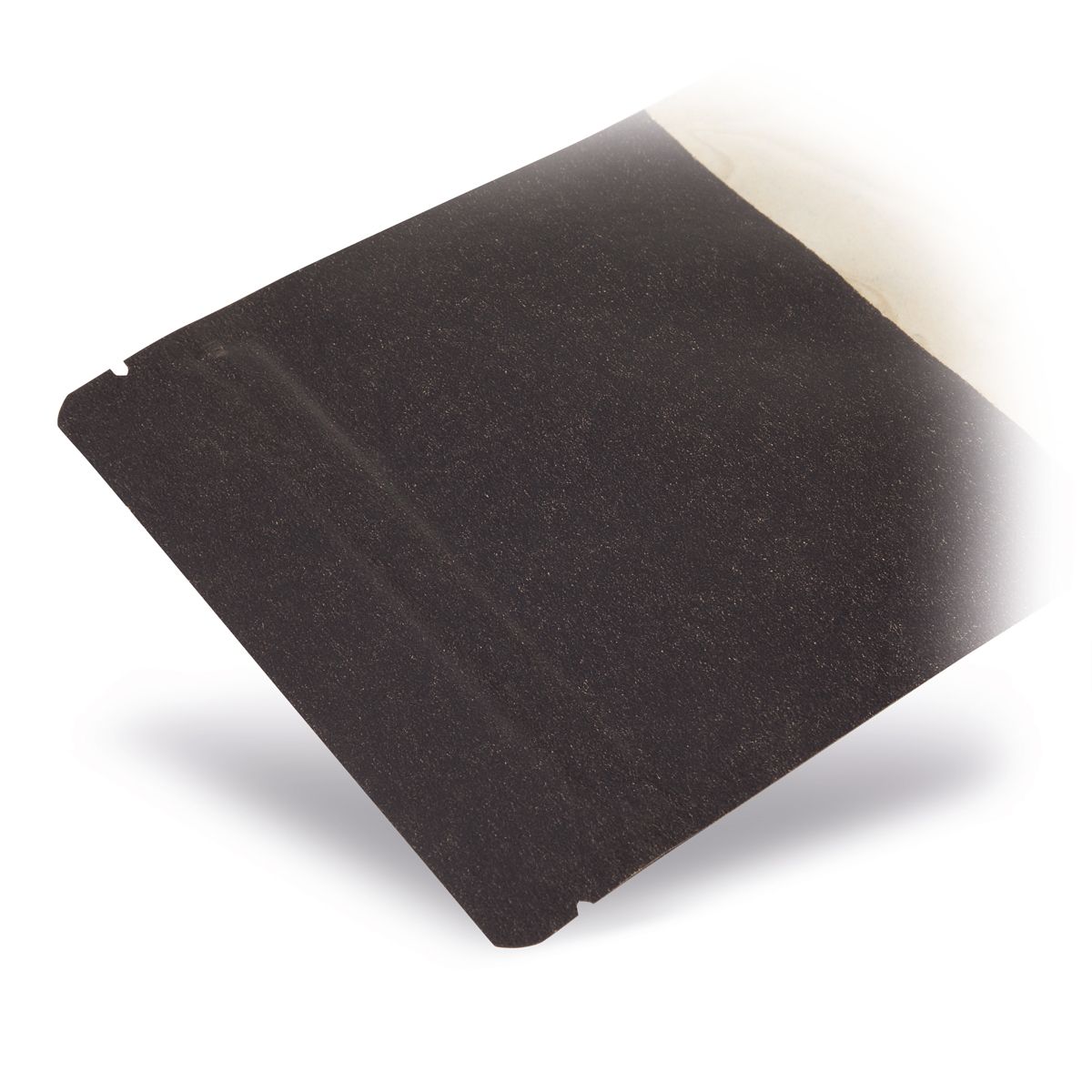 Standbodenbeutel Kraftpapier mit Sichtfenster Schwarz 110 x 185mm  100Stk.