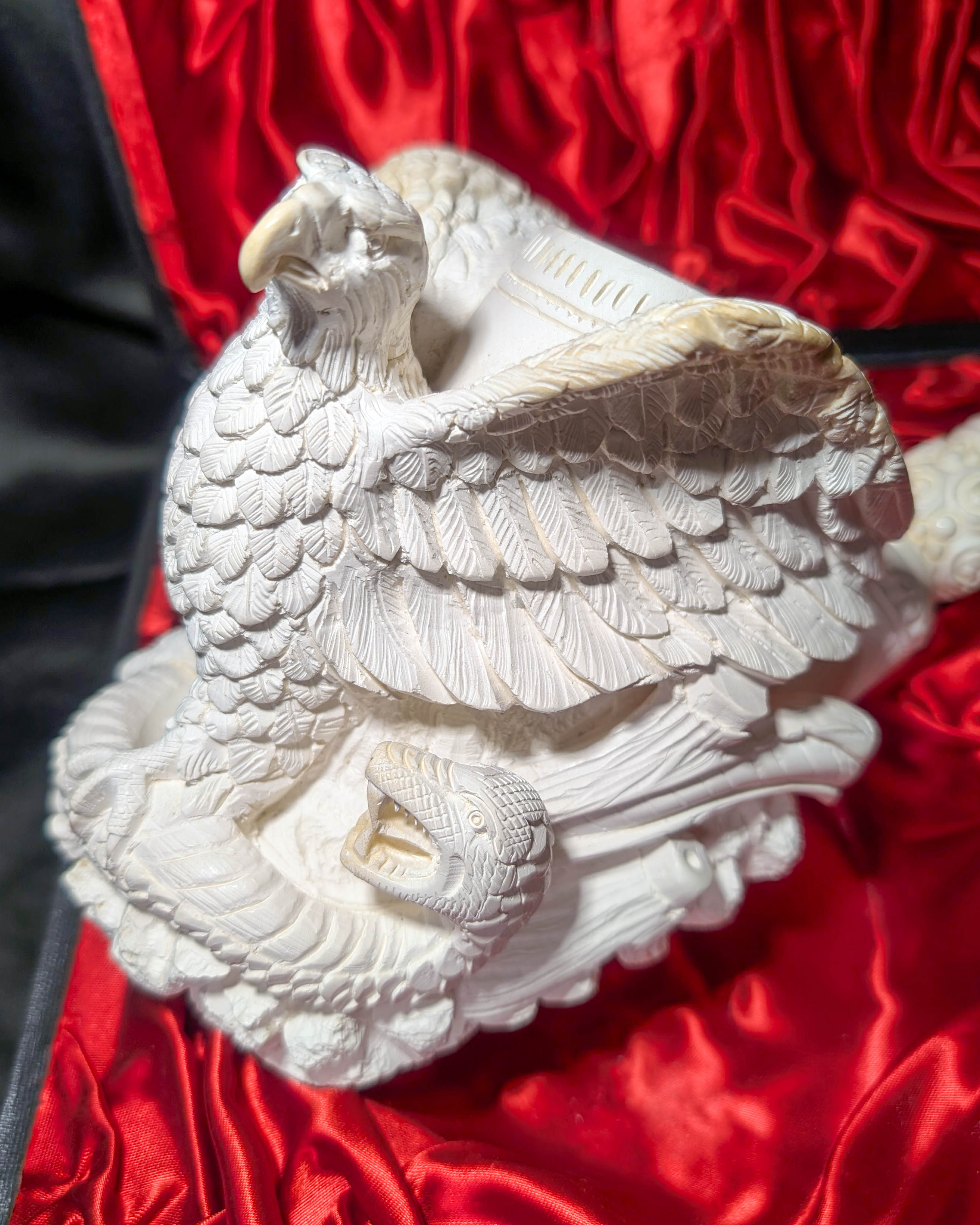 grosse Meerschaumpfeife - Adler mit Schlange