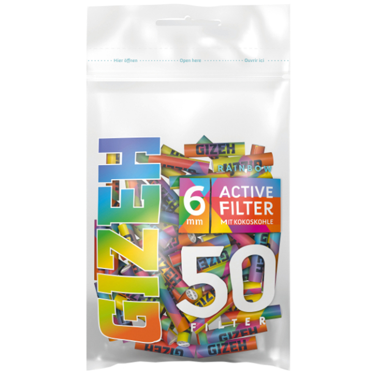 GIZEH Rainbow Active Filter 6mm Display 10pcs