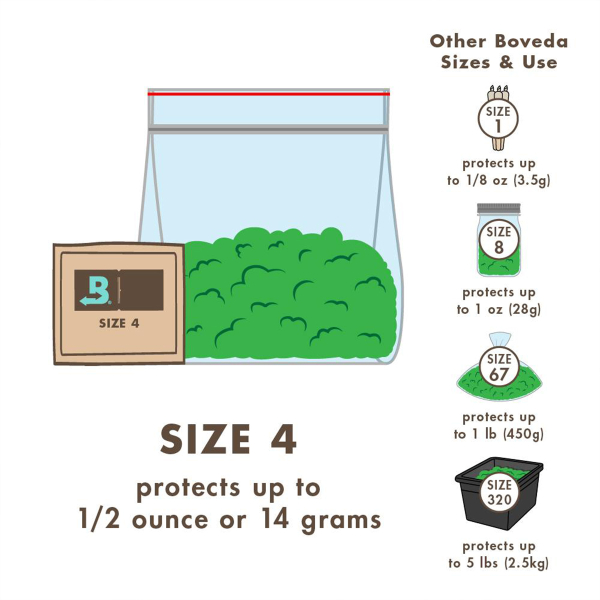 Boveda Over Wrapped 62% Humidy Pack 4g